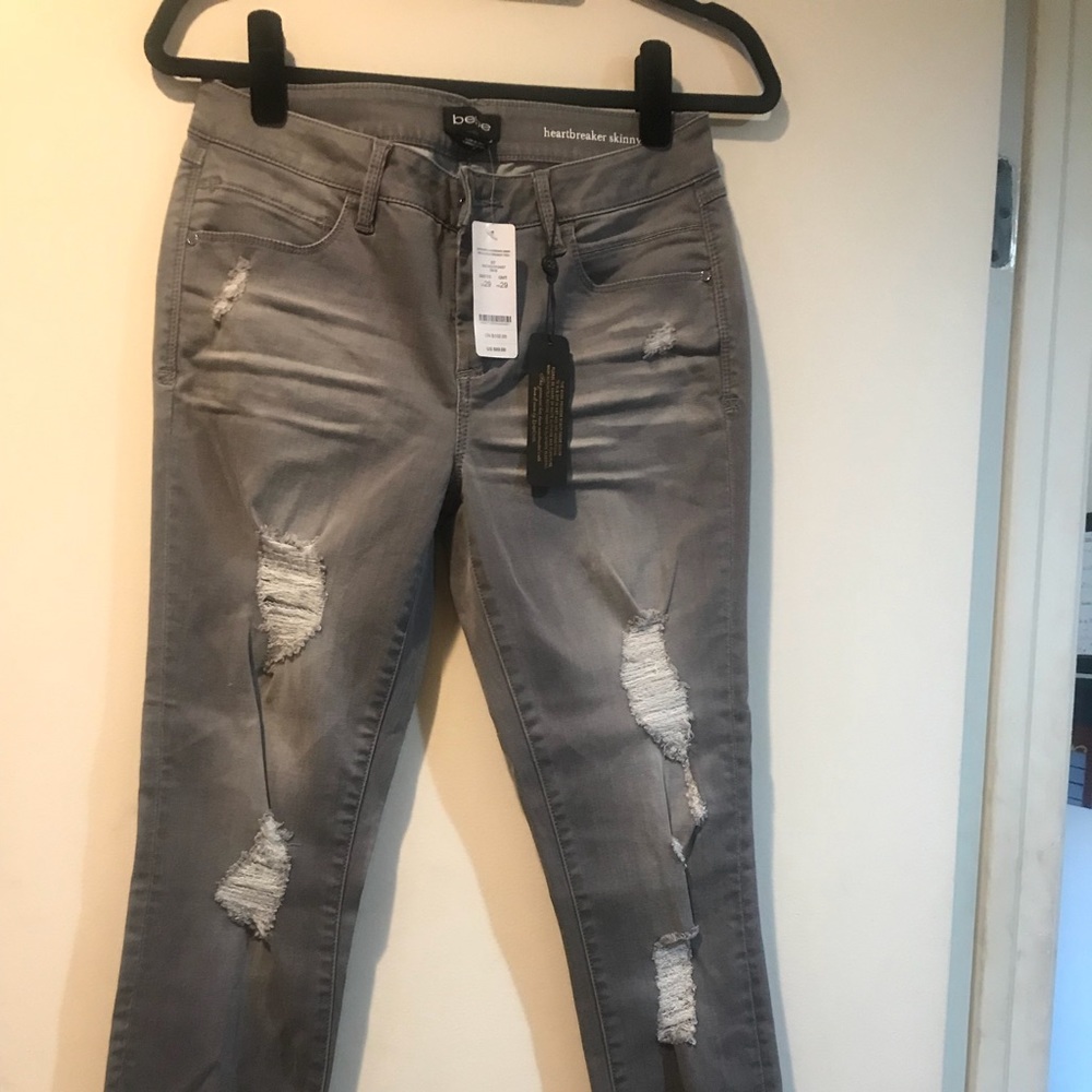 Bebe Gray skinny pants